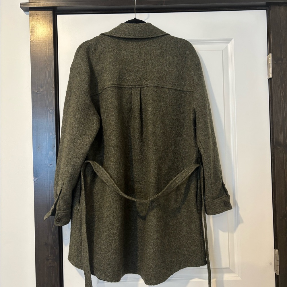 Frank & Oak Olive Green Wool Jacket - Picture 2 of 5